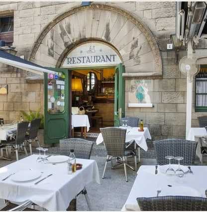 Terraza del restaurante La Font de Prades dentro del Poble Espanyol